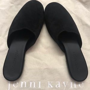 Jenni Kayne. Suede Olympia mule. Black. Sz8